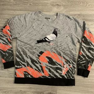 Staple Gray Embroidered Pigeon Sweatshirt